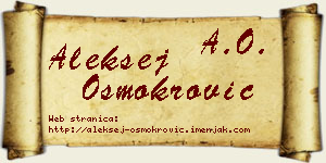 Aleksej Osmokrović vizit kartica